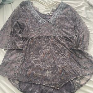 Boho style lace detailed top